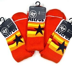 1 Pair MLB Houston Astros Cooperstown throwback athletic socks